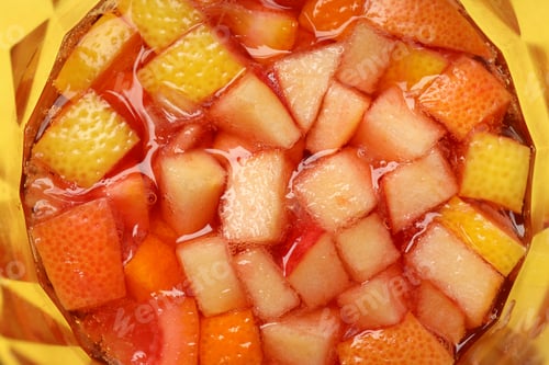 Preview: Glass of alcohol drink Sangria, close up