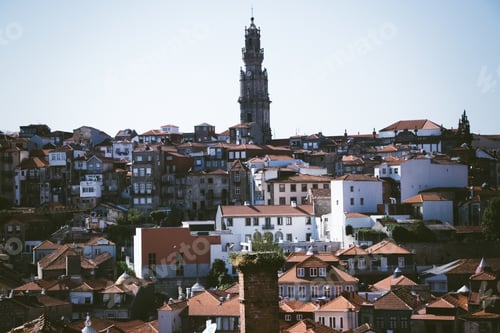 Preview: Rooftops in Porto. Vintage. City. Style. Architecture. Mount. Low angle view. Lifestyles.