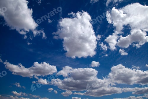 Preview: White clouds on blues sky