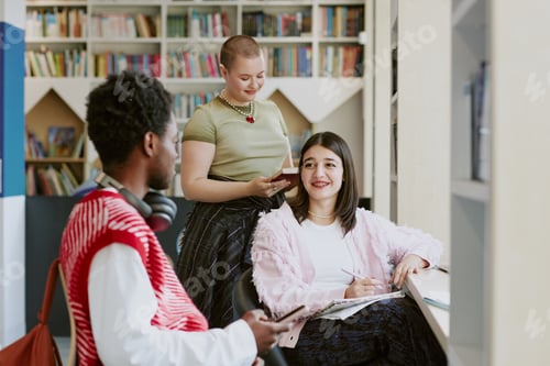 Preview: Studying in Modern Library with Group of Friends