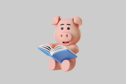 Preview: Reading pig character