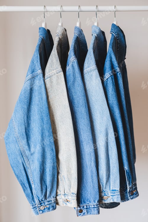 Preview: Denim Jackets Hanging on a Clothing Rack