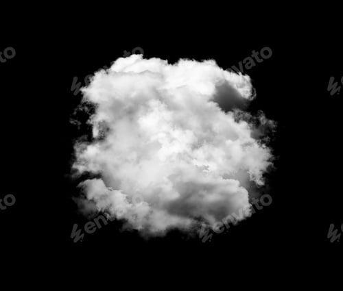 Preview: white clouds on black background