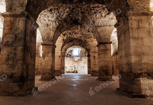Preview: Roman olive oil press in the cellar of Diocletian's Palace in Split, Croatia