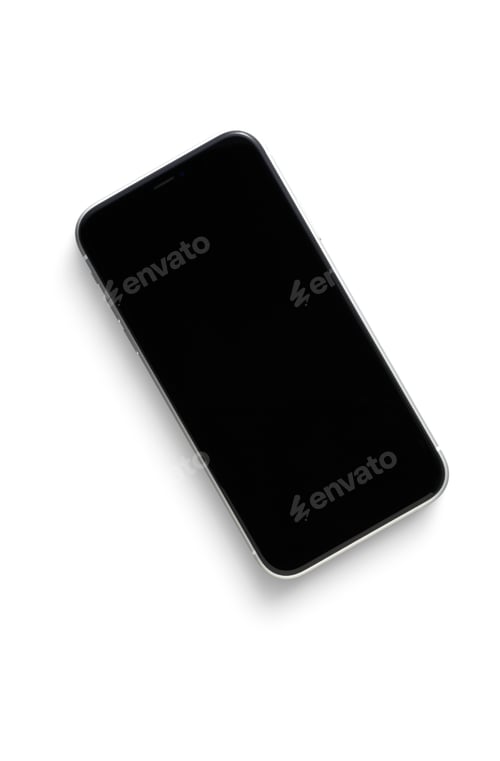 Visualização: smartphone, maquete, telefone, toque, telefone celular, isolado