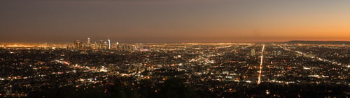 Preview: Beautiful Light Los Angeles Downtown City Skyline Urban Metropolis