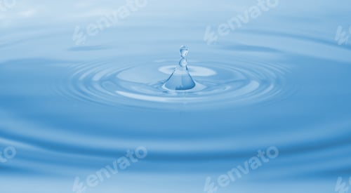 Preview: Splash of water with drops as background, closeup