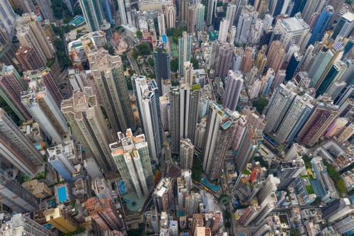 Preview: Central, Hong Kong 24 September 2020: Aerial view of Hong Kong city