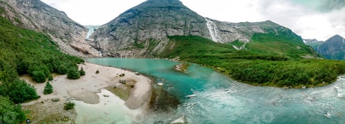 Preview: Briksdalsbreen is a glacier arm of Jostedalsbreen,Briksdalsbre, Norway
