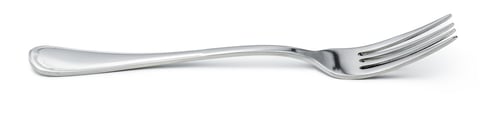 Preview: Stainless steel fork isolated on white background