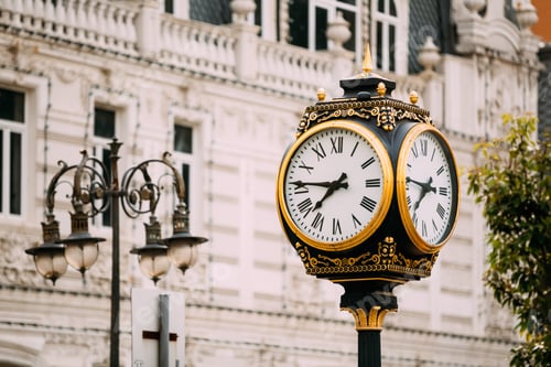 Preview: Batumi, Adjara, Georgia. Clock On Europe Square