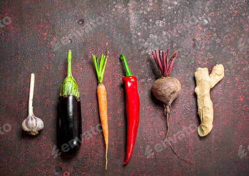 Preview: Organic food. Various ripe vegetables.