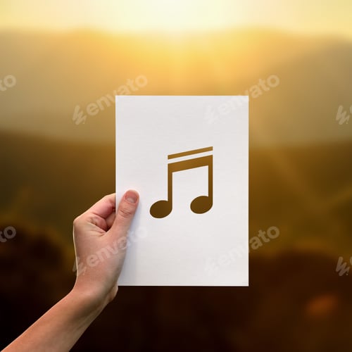 Preview: Sound of music perforated paper musical note