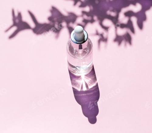 Preview: Dropper glass Bottle Branding Mock-Up. Concept organic and beauty cosmetics.