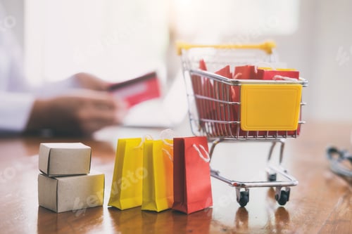 Preview: Business online shopping and delivery concept.
