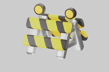 Preview: Construction barrier yellow and black stripes