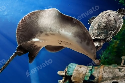 Preview: Fish swimming in sea. Underwater, wildlife