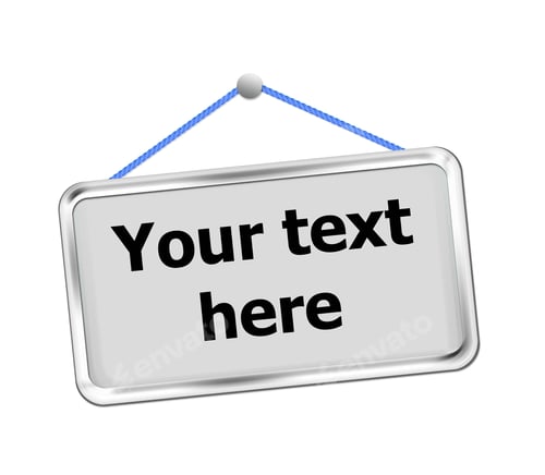 Preview: metal sign, easy to add your text.