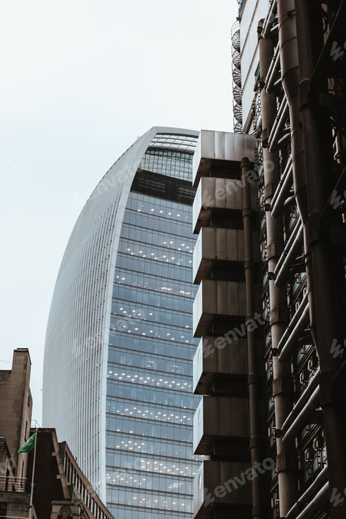 Preview: Vertical shot of buildings on Fenchurch street. London