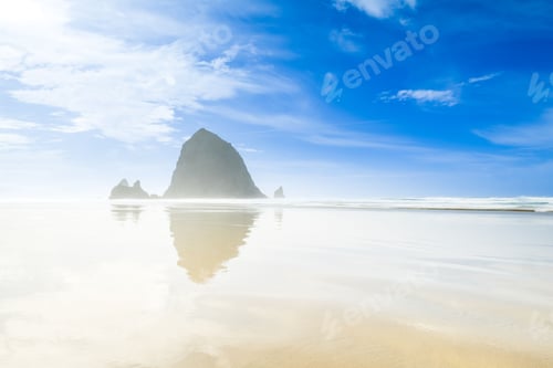 Preview: Haystack Rock as seen from Canon Beach, OR.