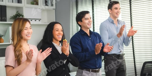 Preview: group of businesspeople sitting together in a meeting for best ideas