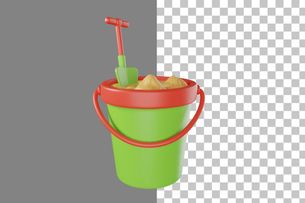 Preview: Sand Bucket 3D Icon