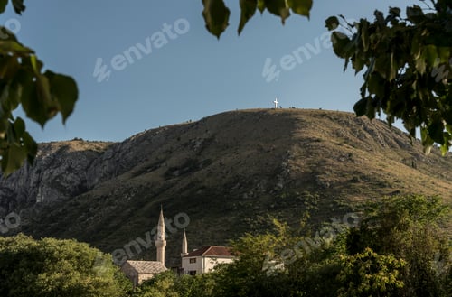Preview: Scenic view, Mostar, Federation of Bosnia and Herzegovina, Bosnia and Herzegovina, Europe
