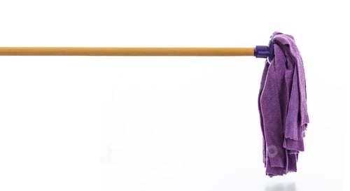 Preview: Cleaning floor mop isolated against white background.