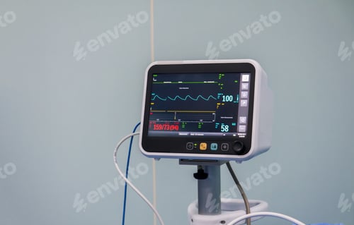 Preview: Medical heart rate monitor in hospital
