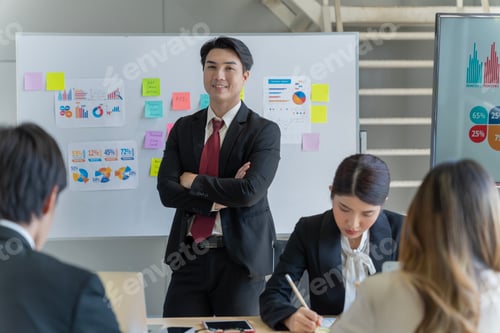 Preview: A group of young Asian businessmen