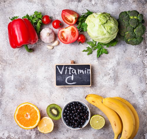 Preview: Food containing vitamin C. Healthy eating