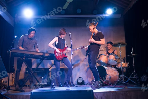 Preview: Musical band performing on stage