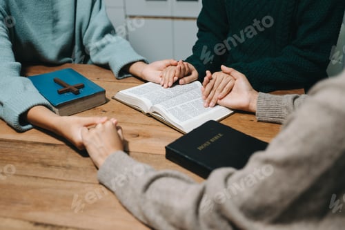 Preview: Christians are congregants join hands to pray and seek the blessings of God.