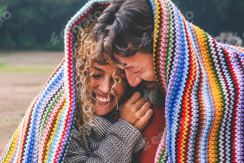 Preview: Intimate funny and happy moments with adult couple in outdoor leisure activity