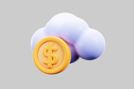 Preview: Cloud finance coin icon
