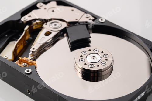 Preview: close view new disk on white surface laptop horizontal cd music floppy disk desktop online computer