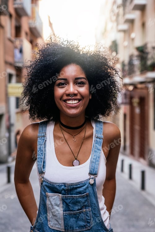 Portrait of a beautiful black woman.