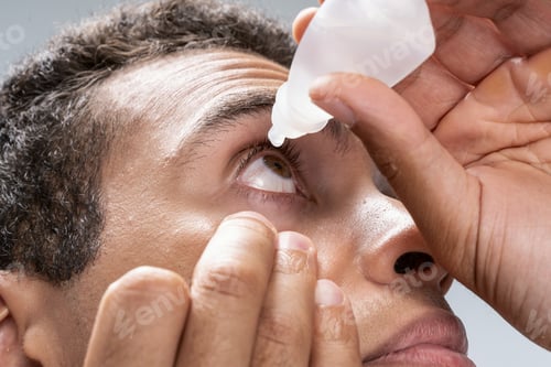 Preview: Man caring of his eyes in the morning