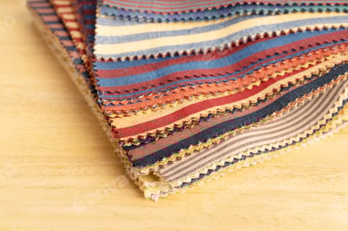 Preview: Striped Fabric Swatches in Varying Colors and Patterns