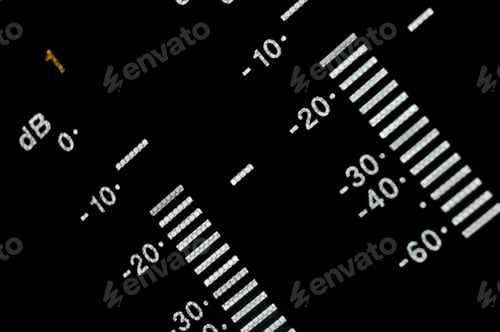 Preview: Macro shot-display of the broadcast video player, equalizer