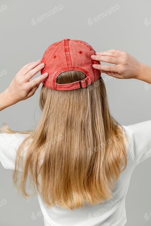 Preview: Woman wearing a red cap