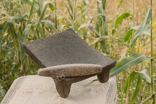 Preview: In Mexico, the metate is used to grind corn into a fine meal, connecting food and tradition