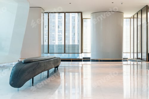 Preview: Empty lobby with modern interior and decoration