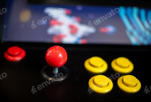 Preview: Retro styled arcade games joystick