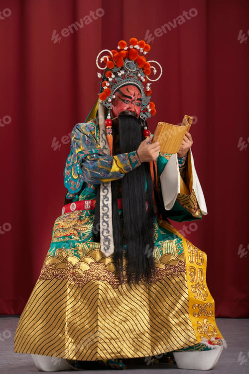 Preview: Guang Gong, Ancient Chinese General in Beijing Opera Costume, Represents Protection and Wealth
