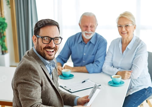 Preview: Office and business meeting with senior people