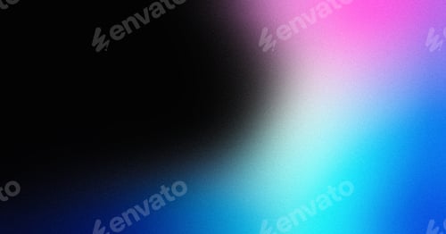 Preview: Abstract color gradient wave pattern black background grainy texture effect, banner header design