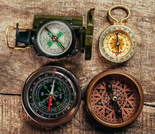 Preview: Compass on a wood deck