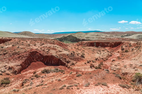 Preview: Red sand mountains in the desert area