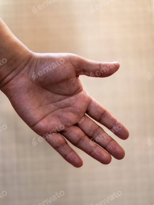 Preview: Open human hand inviting gesture